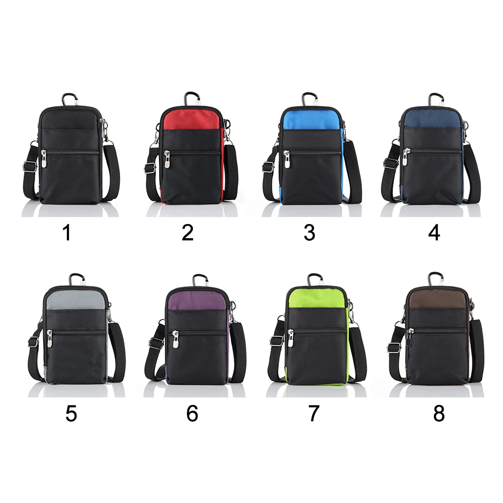 

Women Men Casual Hanging Waterproof Passport Travel Credit Card Phone Storage Money Shoulder Sports Bag Pouch Nylon