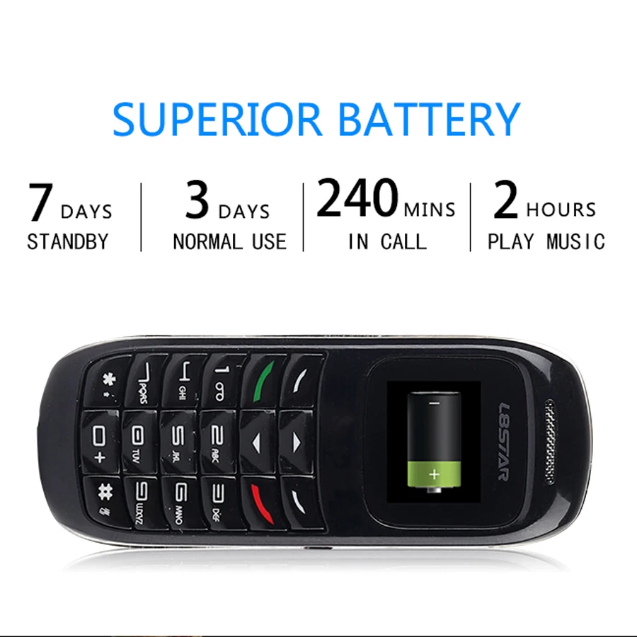 Bluetooth-наушники мини-сотовый телефон с клавиатурой Поддержка GSM SIM-карты