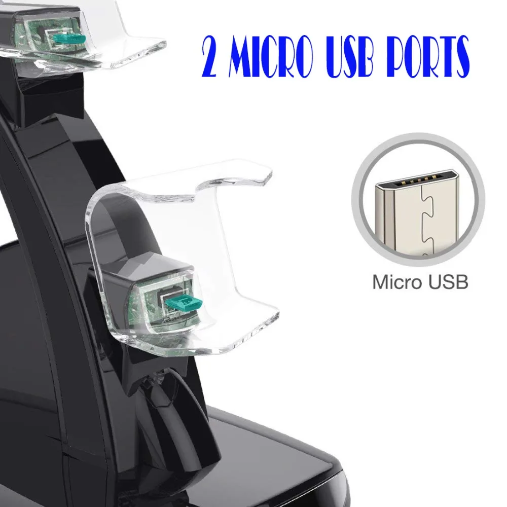 USB двойной контроллер Зарядное устройство для Sony PS4 геймпад Быстрая Зарядка