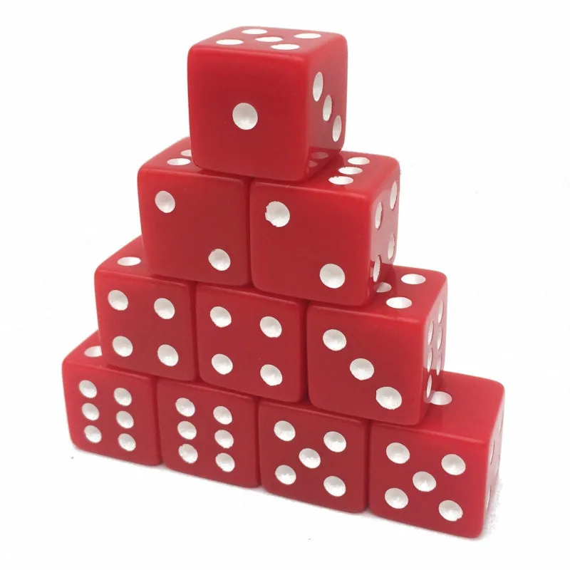 10 шт./компл. Внешняя торговля Горячие красные квадратные Угловые кости игральные