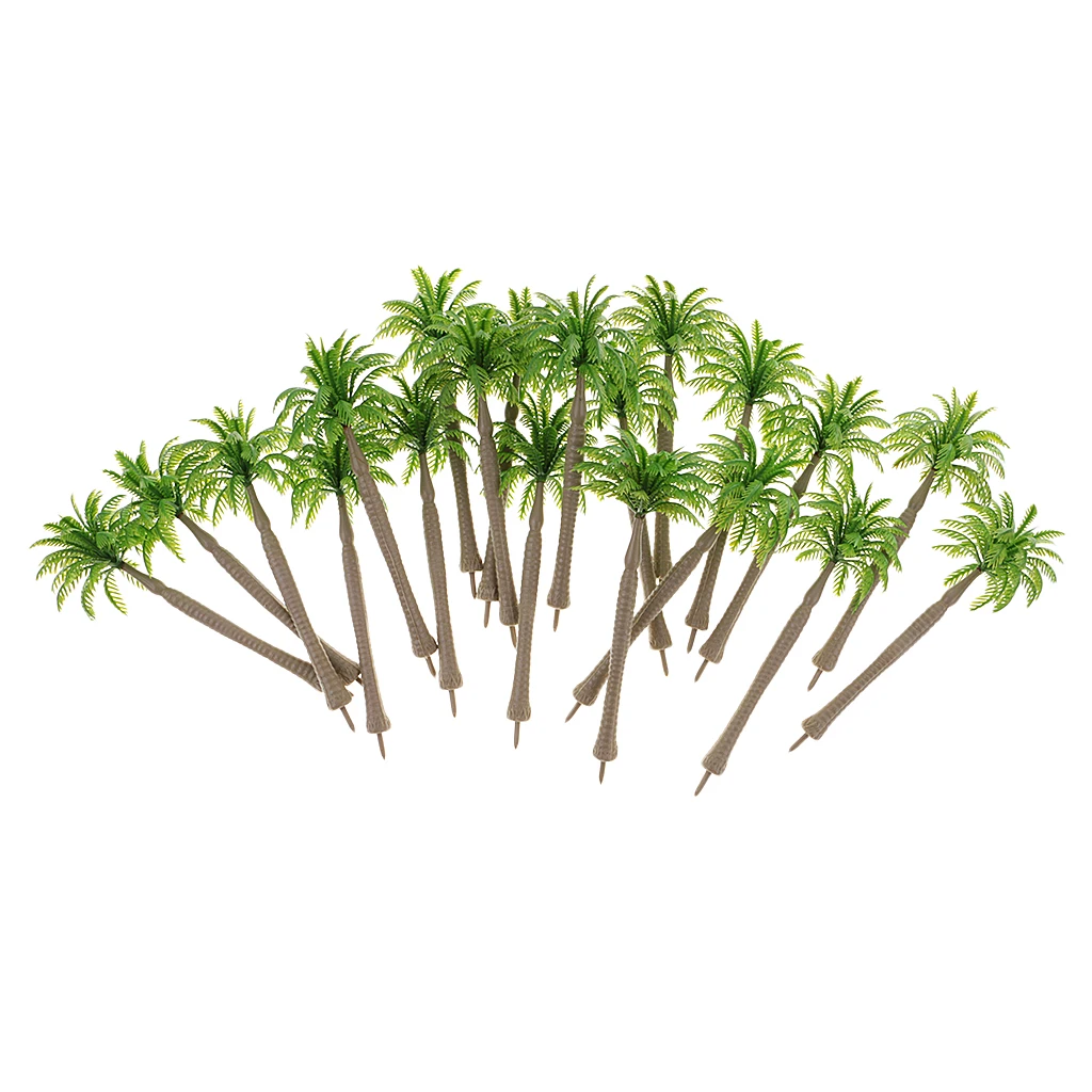 

20x 1/250 Coconut Green Tree Model for Railway Garden Scenery Diorama Layout