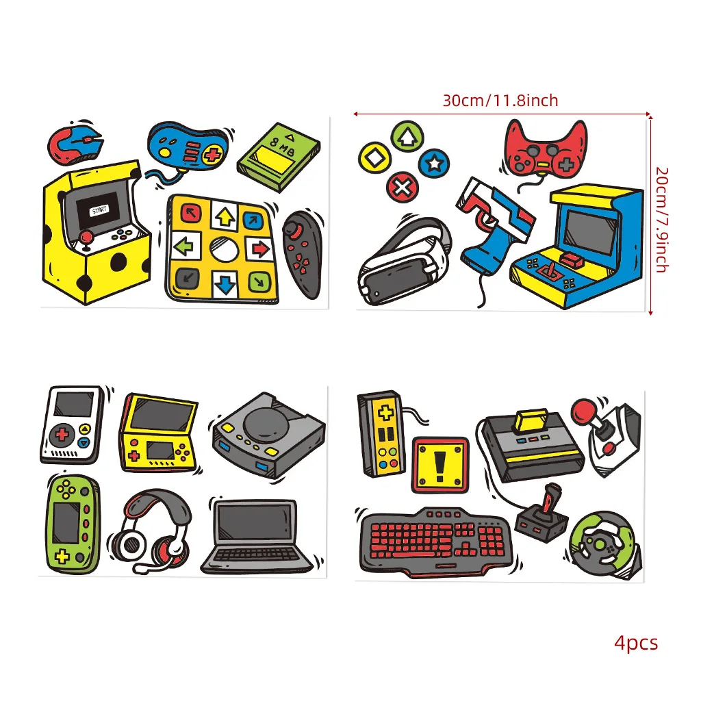 

Creative, yellow cartoon game stickers PVC wall stickers, yellow style, DIY game stickers, personalized wall stickers