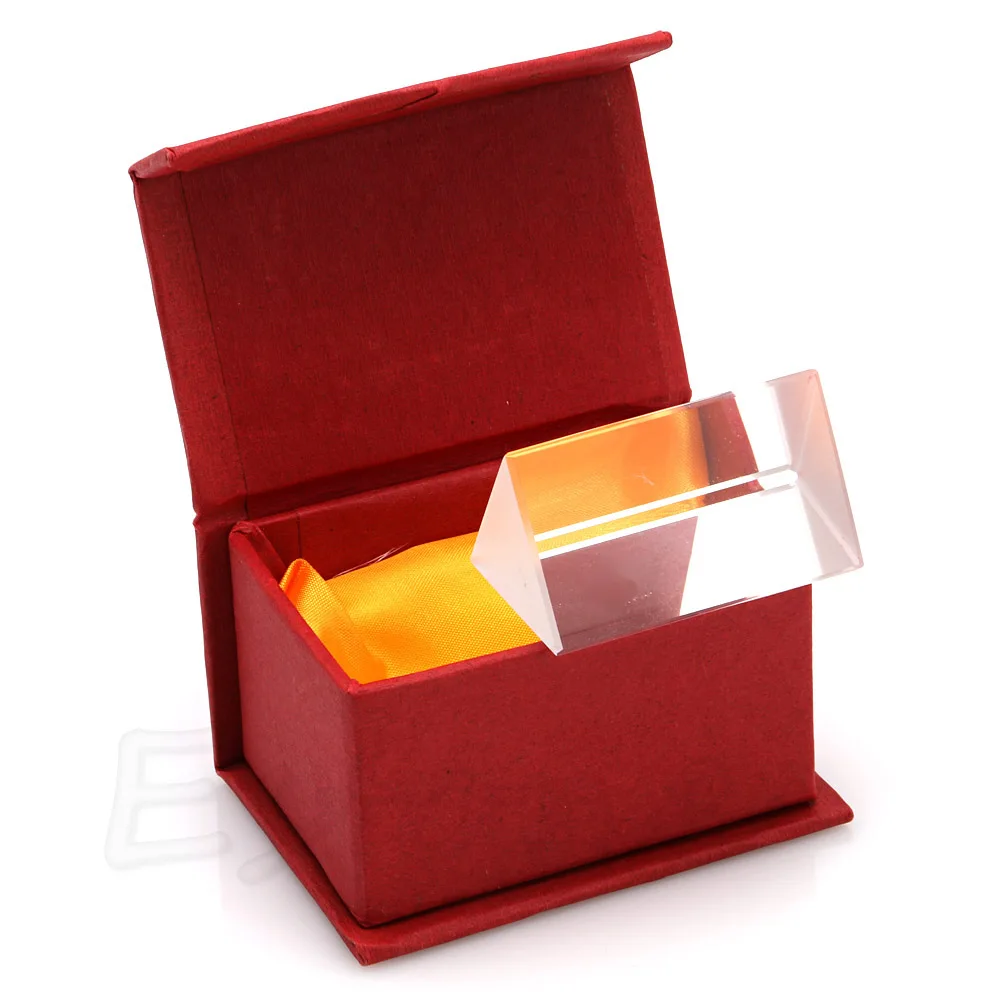 

W0YD 5cm Triangular Prism Teaching Optical Glass Triple Physics Light Spectrum New