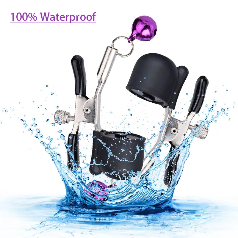 Секс игрушка на грудь ниппельные зажимы металлические колокольчики вибратор