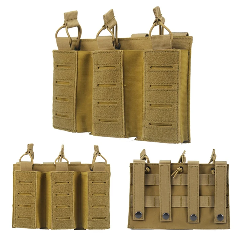 Тактический Molle подсумок Quick Release три Mag мешок универсальный эластичный фонарик