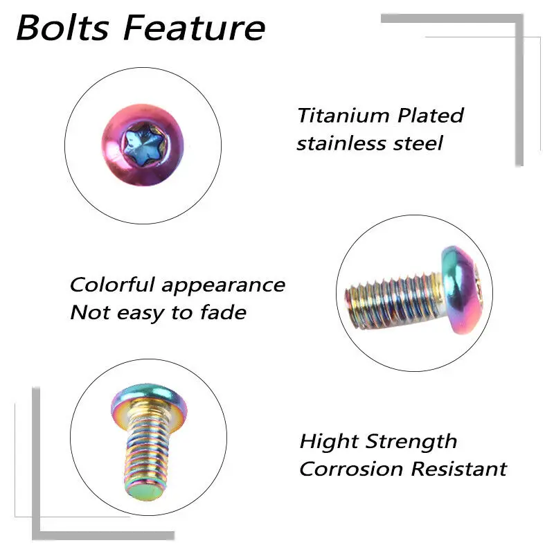 KRSEC 12 шт. MTB велосипед дисковые тормозные роторные болты/коробка T25 Torx гаечный ключ