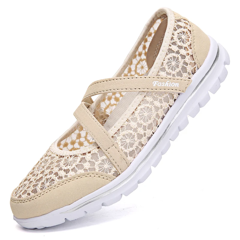 

Woman Mesh Flats 2021 Women Fashion Breathable Vulcanized Women's Light Ladies Sneakers Female Walking Shoes Plus