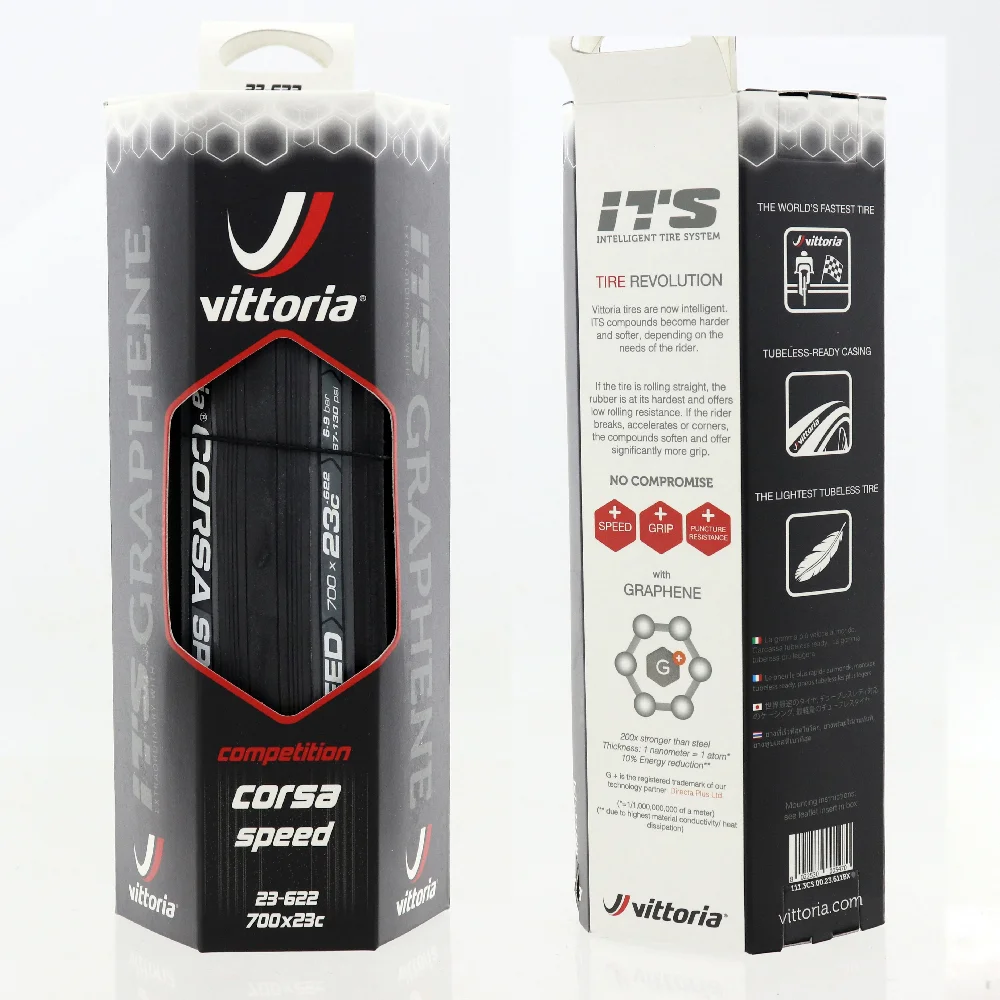 

I Pair Vittoria Corsa Speed G+ TLR 700x23c Road Bike Tyre road TUBELESS READY tire