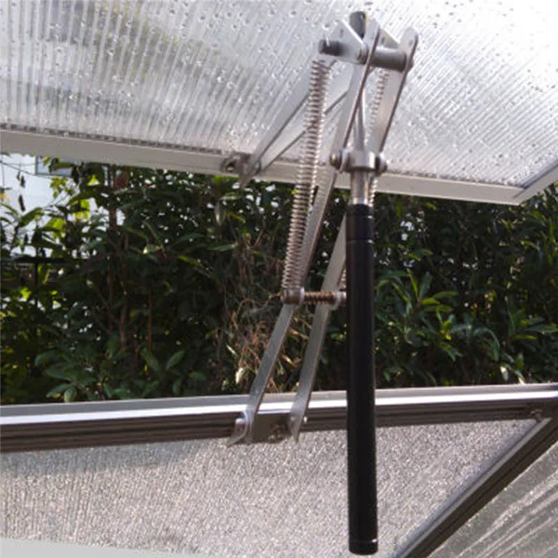 

Silver Black Window Opener Greenhouse Automatic Ventilation Double Springs Vent Window Opener Garden Household Tool High Quality