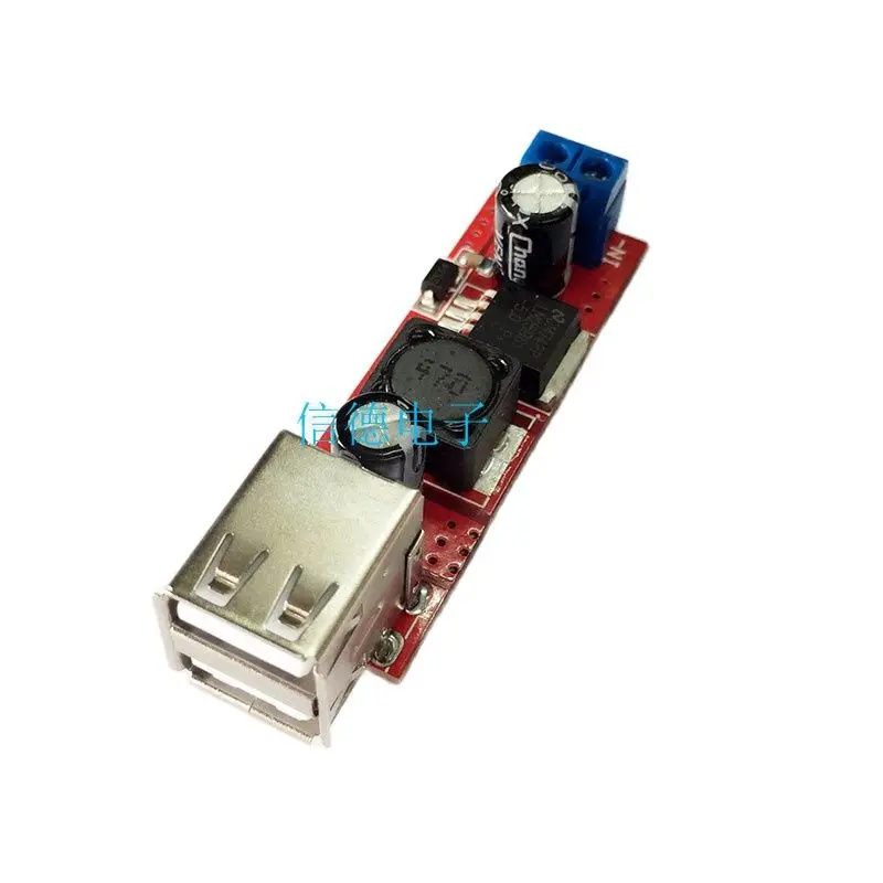 

Dual USB output 9V/12V/24V/36V to 5VDCDC car charging 3A step-down voltage regulator module