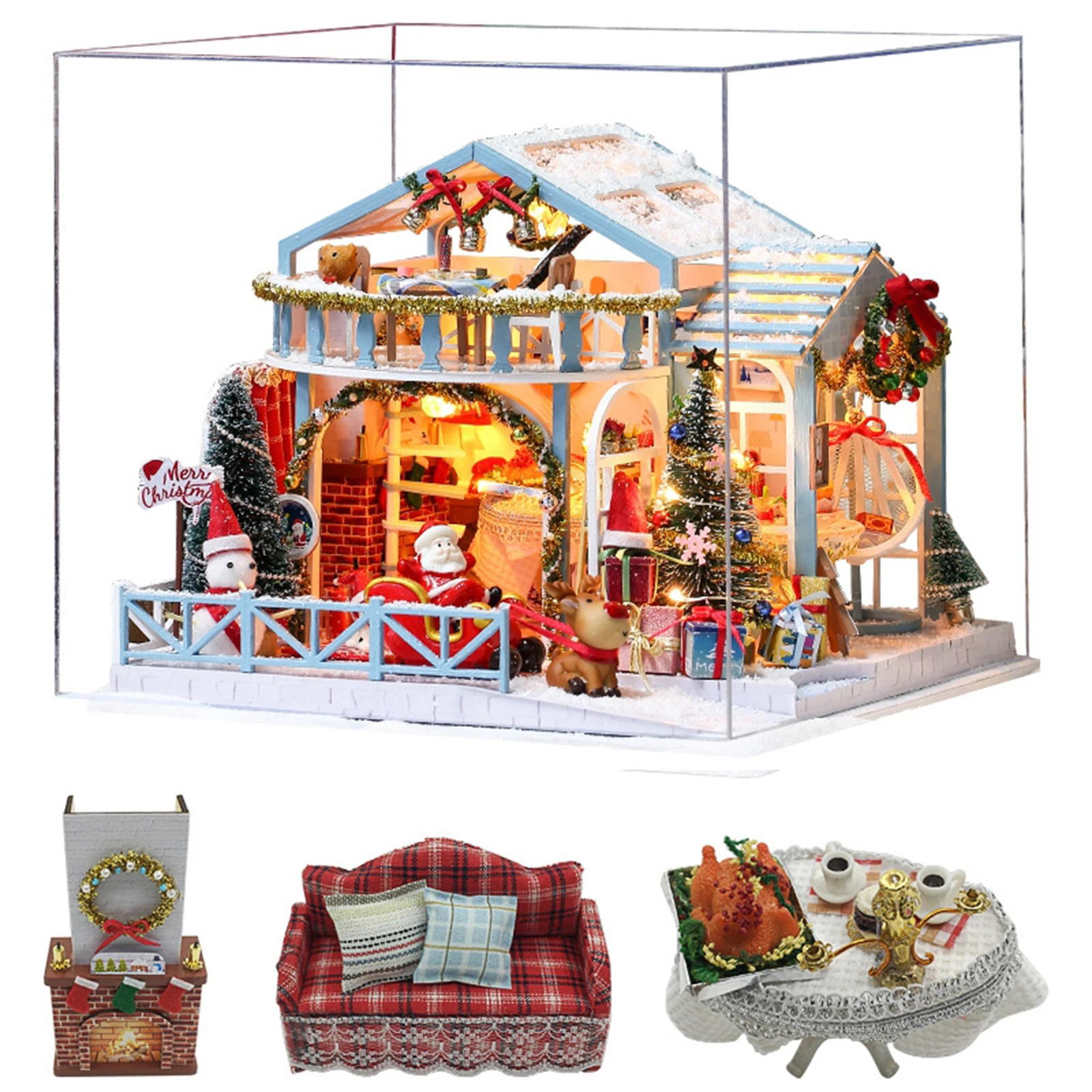 

DIY Miniature DollHouse Furniture Toys Gift 14+ Years Old & Dustproof Cover