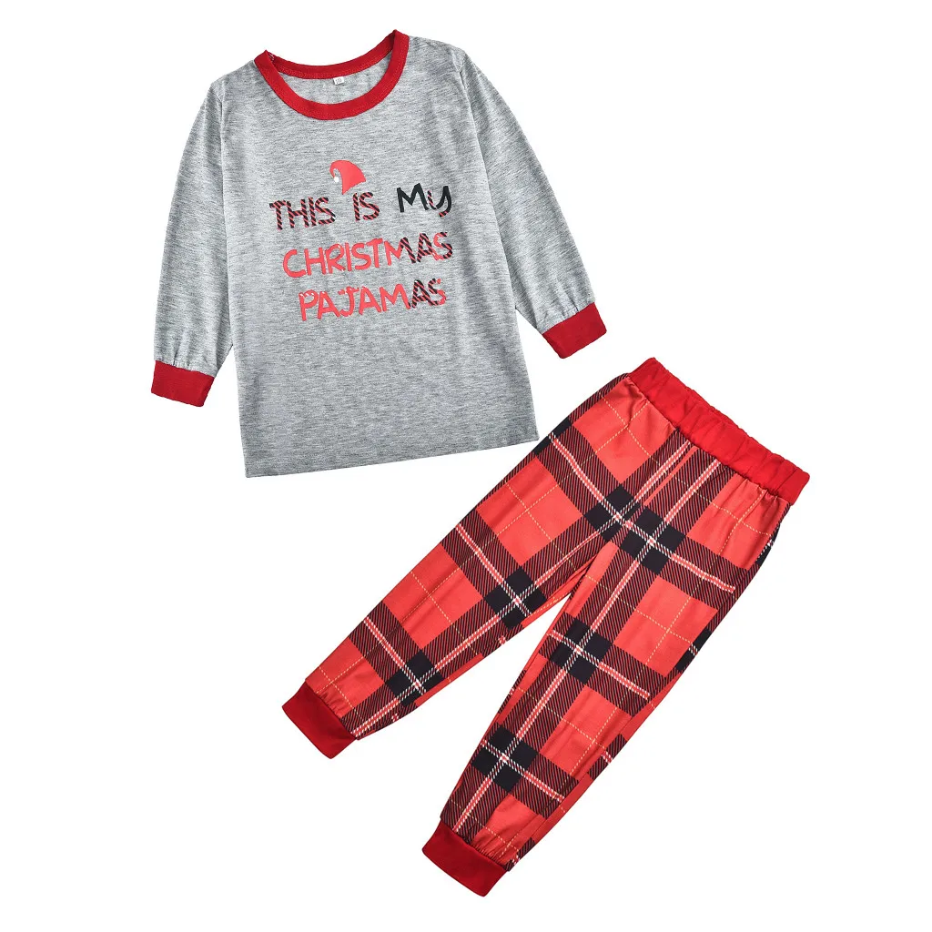 Рождественские пижамы Семейный комплект для мужчин женщин и детей комбинезон с