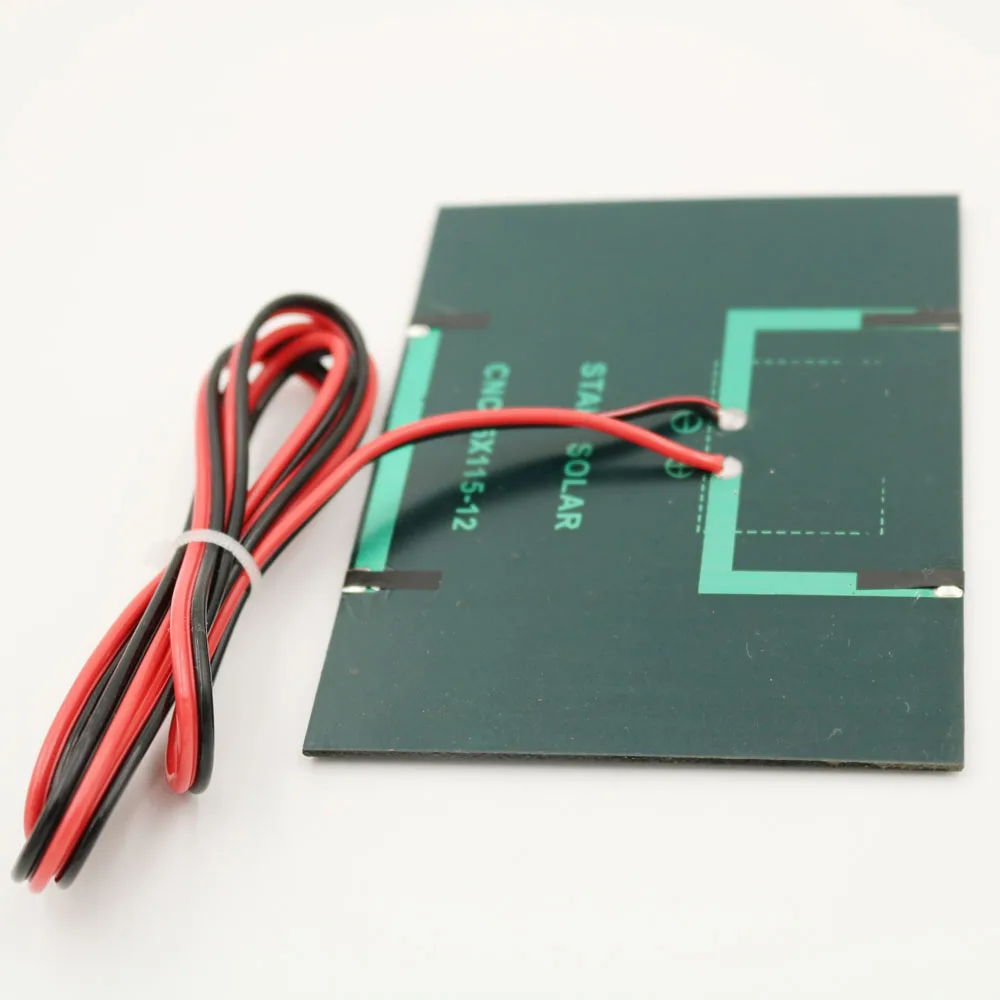 12V 1.5W 125mA extend wire Solar Panel polysilicon DIY battery charger small mini solar cable toy light | Обустройство дома