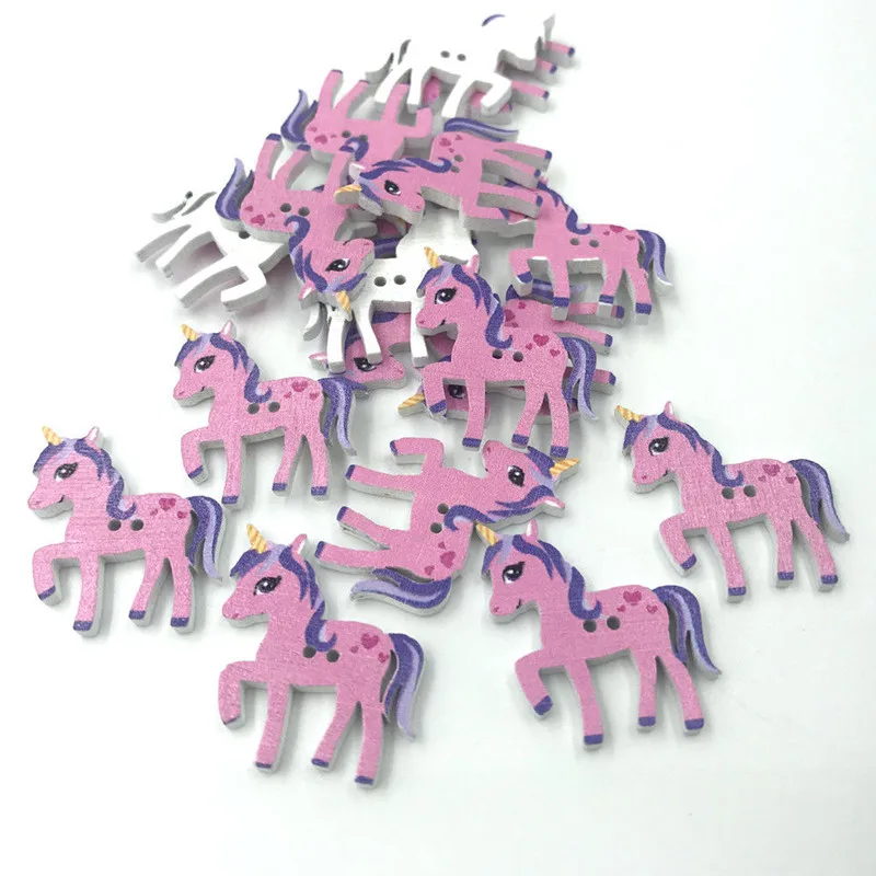 100 шт. детская деревянная одежда в форме единорога 25 мм | Дом и сад