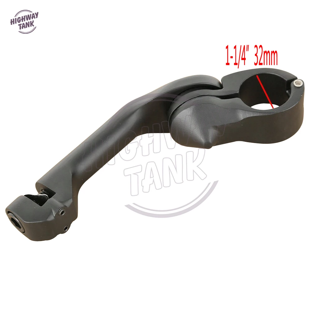 

1-1/4" 32mm Matte Black Motorcycle Highway Engine Guard Bar Foot Peg Rest Mount Kit Case for Harley Sportster XL 1200 Iron 883