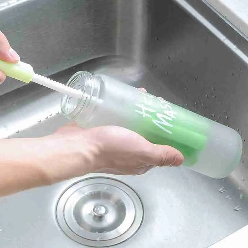 

Creative Long Handle Sponge Mug Cleaner Cup Brushes Brushes Detachable Washing Cleaner Thermos Cleaner Sponge Kitchen Mug T U8H2