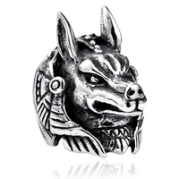 vintage men rings stainless steel wolf animal rings rock party christmas gift men jewelry knuckle ring accessories