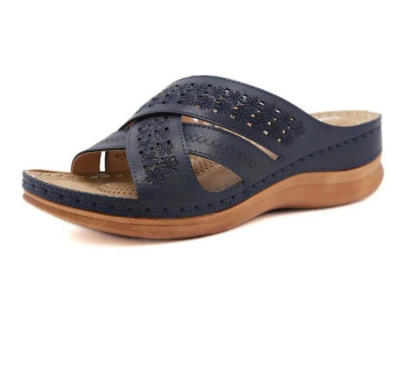 

Women Sandals Open Toe Women'S Flat Shoes Slip on Wedges Sandals Women Slippers Summer Beach Ladies Shoes Non-slip Breathable