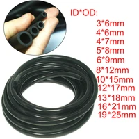 1m black nitrile rubber fuel tube nbr petrol diesel oil line hose pipe tubing inner diameter 3mm19mm