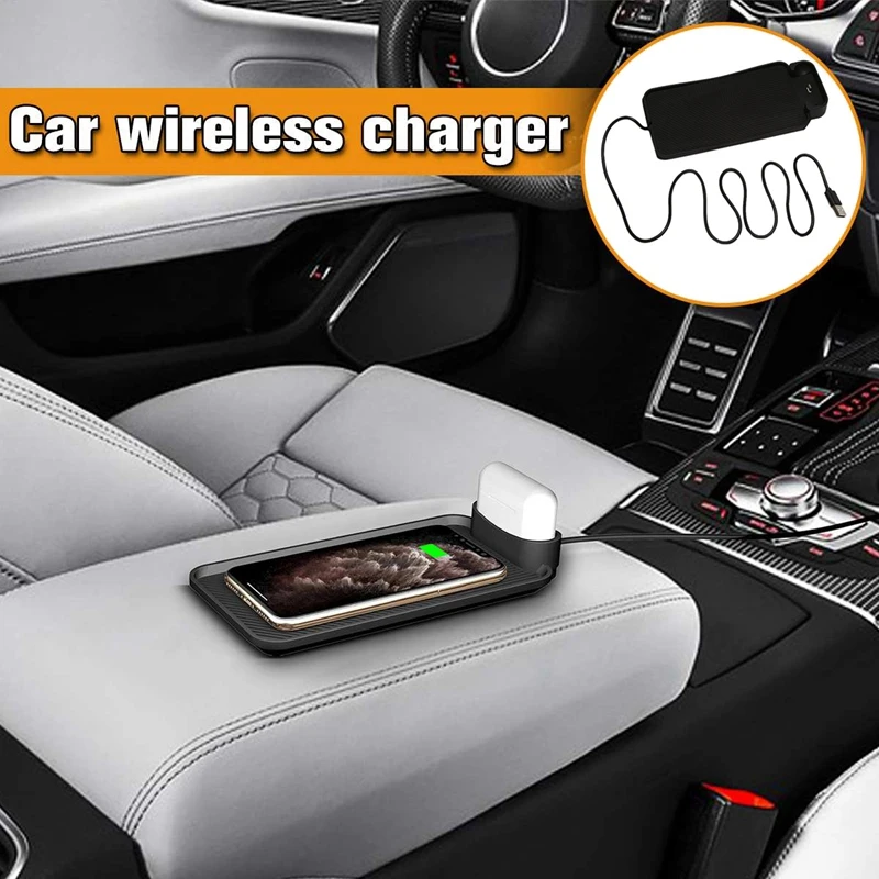 

10W Qi Wireless Charger for Tesla BMW- Benz for Charging Dock Station Car Center Console Charger Pad