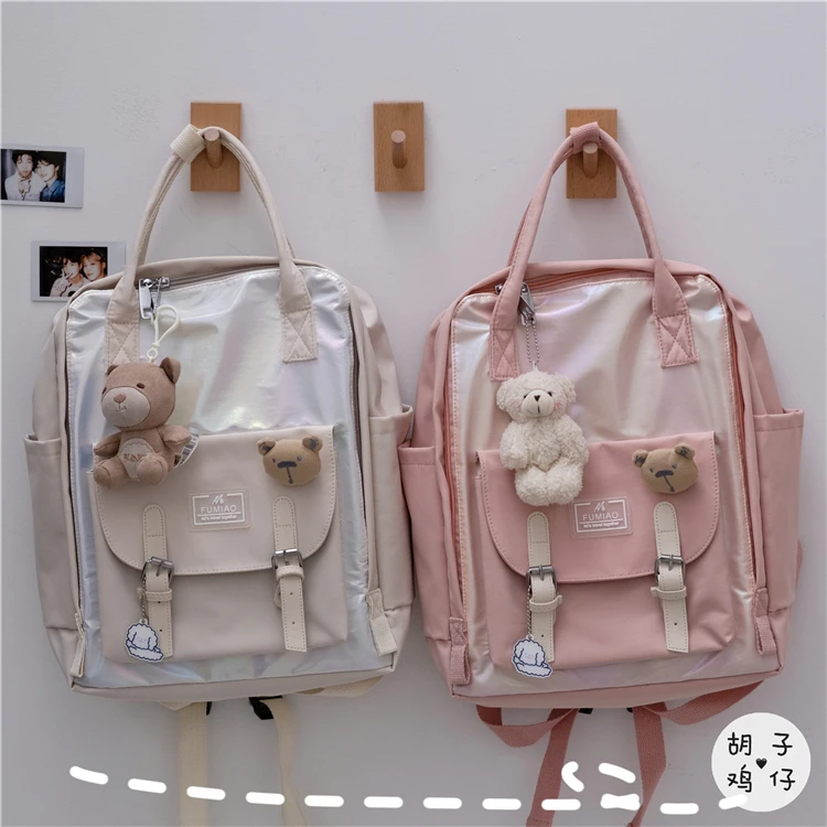 

YJ1389 2021 Harajuku ulzzang junior high school student high school student backpack soft girl girl backpack