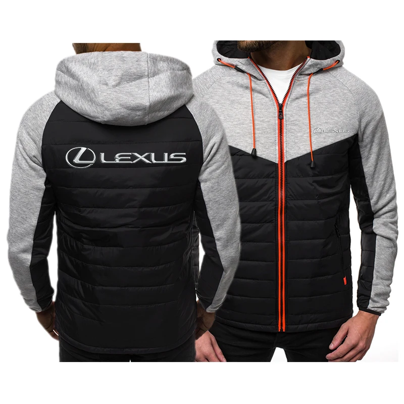 

2021 Hoodies Casual Hooded Coat Spring Autumn Sportswear Male LEXUS car logo Cardigan Sweatshirt Mens Hip Hop Coats