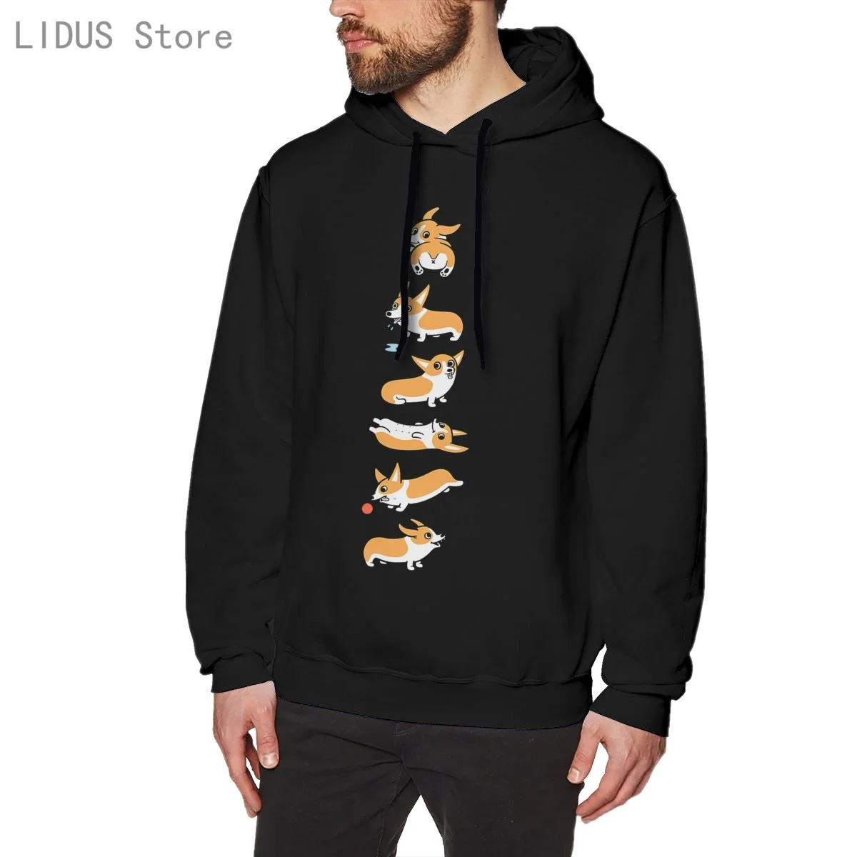 

Cutie Corgis Hoodie Sweatshirts Harajuku Creativity Streetwear Hoodies