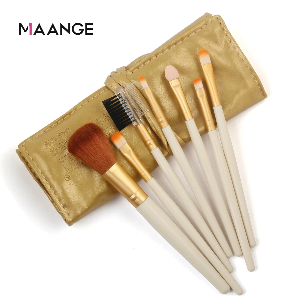 Набор кистей для макияжа MAANGE 7 шт. пудры основы теней румян профессиональный