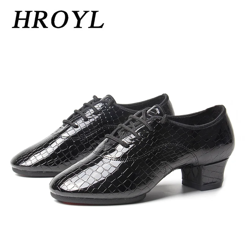 Туфли HROYL мужские для танцев латинских искусственная кожа высота каблука 3 5 см с
