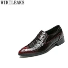 Мужская обувь из крокодиловой кожи; деловые мужские туфли-оксфорды; итальянская брендовая кожаная обувь; Мужские модельные туфли; sepatu; слипоны; pria buty meskie