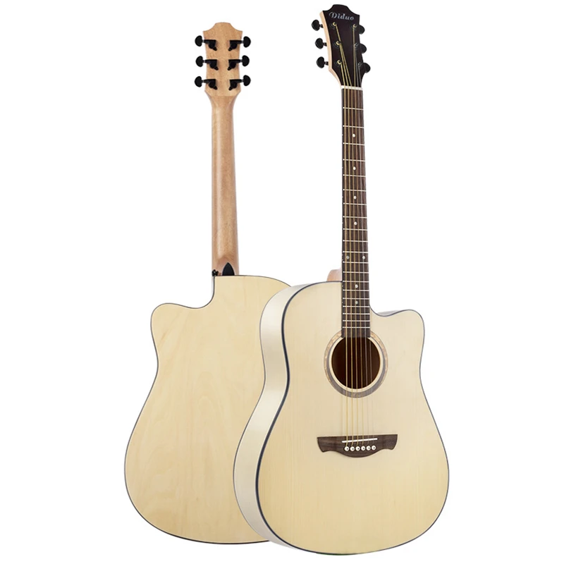 Акустическая гитара 41 дюйм Spruce Sapele для начинающих Notch деревянные гитары отличные