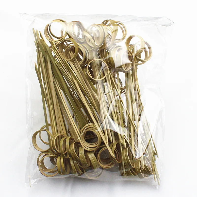 12 см 100 шт. красные пальцы бамбуковые наклейки поштучные вилки для фруктов