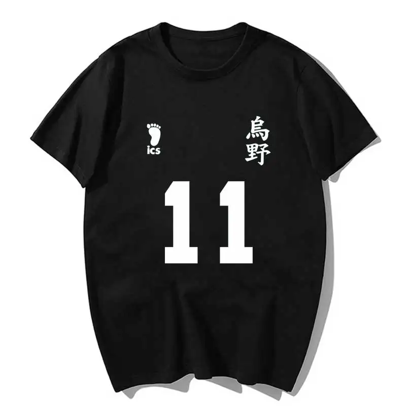 2021 Haikyuu Karasuno Tsukishima Джерси футболка мужские кавайные Топы Мультфильм каратэ