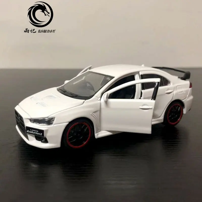 RD 1/32 масштабная модель автомобиля игрушки Mitsubishi Lancer Evolution X звук и свет Литье Металла Отступить модели автомобиля игрушки для подарка, для детей