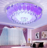 new living room modern led crystal ceiling lamp bedroom round living room lamp led ceiling lamp remote control lamp