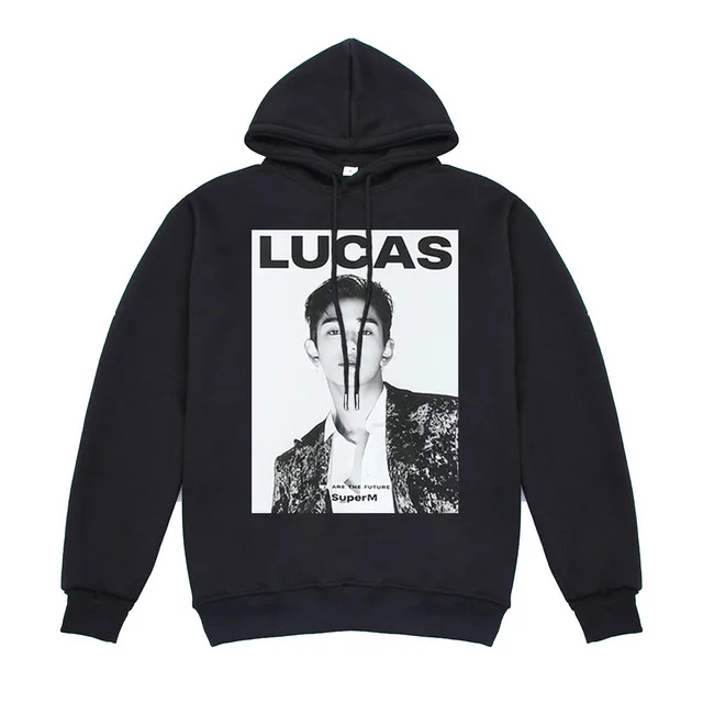 Толстовка с капюшоном Kpop SuperM 1 альбом Повседневная Уличная одежда We Are The Future -