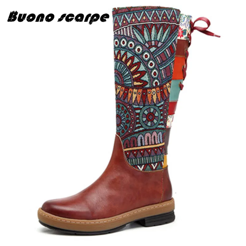 Новинка 2014 года Винтажные ботинки до середины икры женская обувь мотоботы из