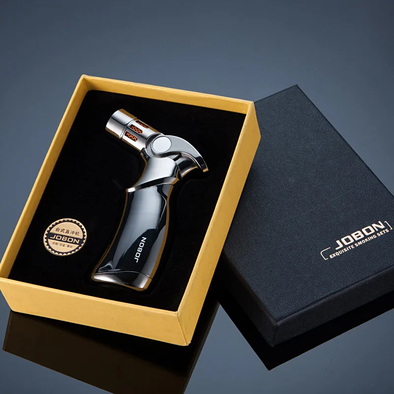 Турбо зажигалка бензиновая Зажигалка для сигар 4 струи многоразовая