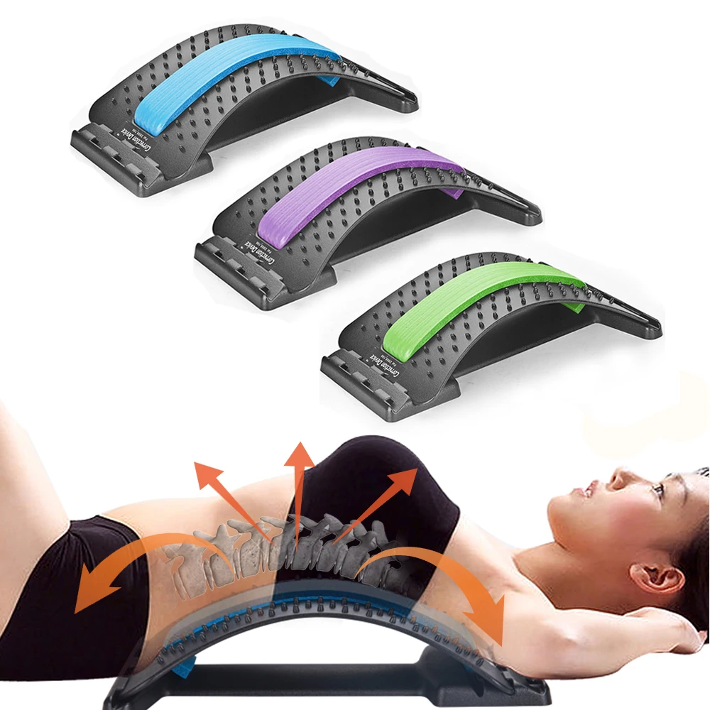

Back Waist Massager Stretcher Magic Stretch Equipment Lumbar Support Prominence Relaxation Spine Pain Acupoint Acupuncture