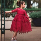 Нарядное кружевное платье для девочек 3-8 лет