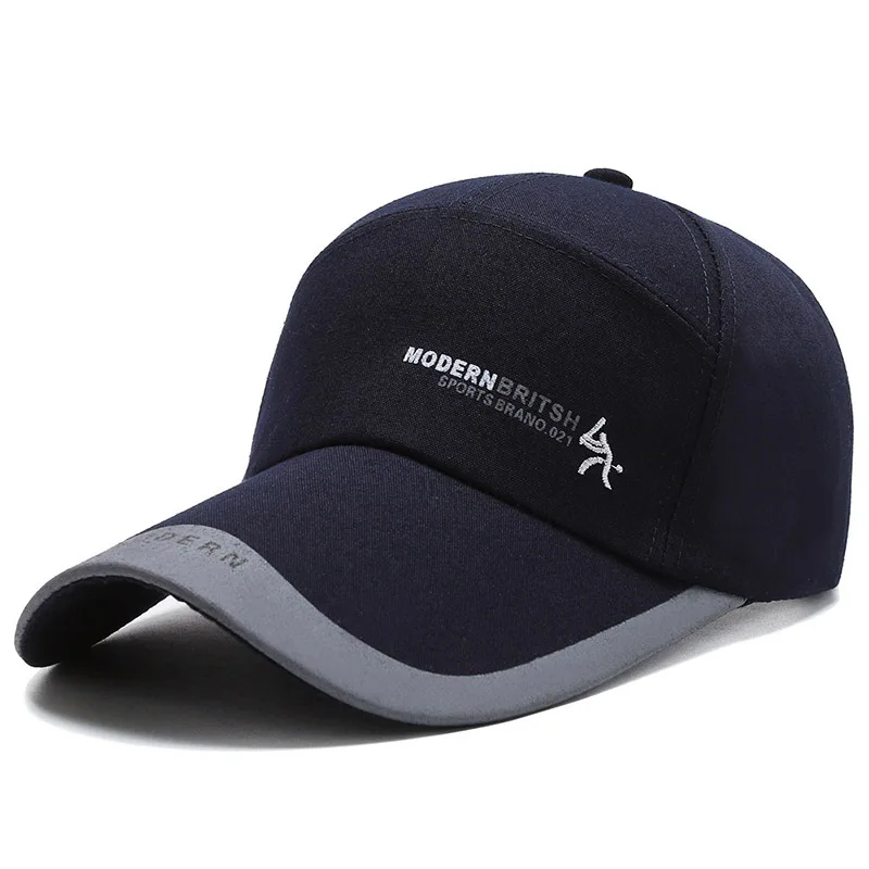 

Men's baseball hat four seasons outdoor sports middle-aged and elderly extended eaves sun hat autumn hat simple versatile