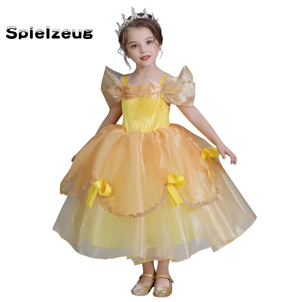 Винтажное платье принцессы для маленьких девочек с открытыми плечами кружевное