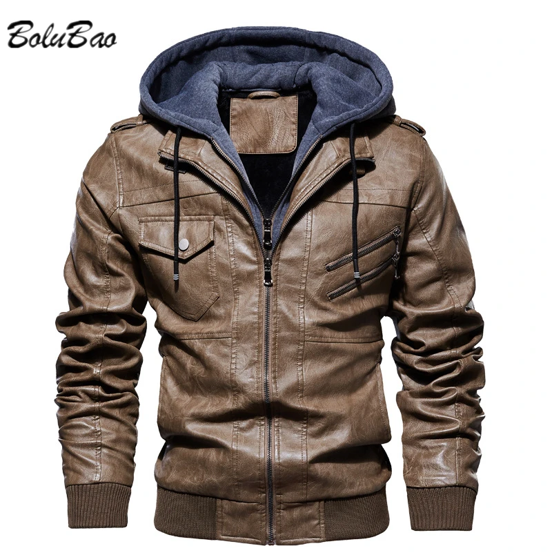 

BOLUBAO Men's Winter New Leather Jackets Casual Motorcycle PU Jacket Biker Windproof Leather Coats Male for European Size