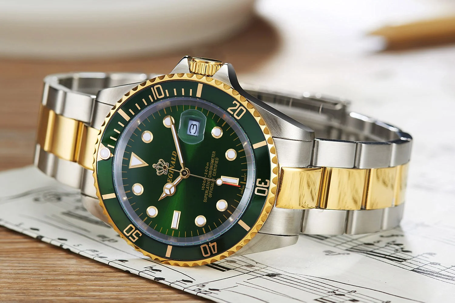 Часы мужские/женские кварцевые с вращающимся циферблатом и сапфировым