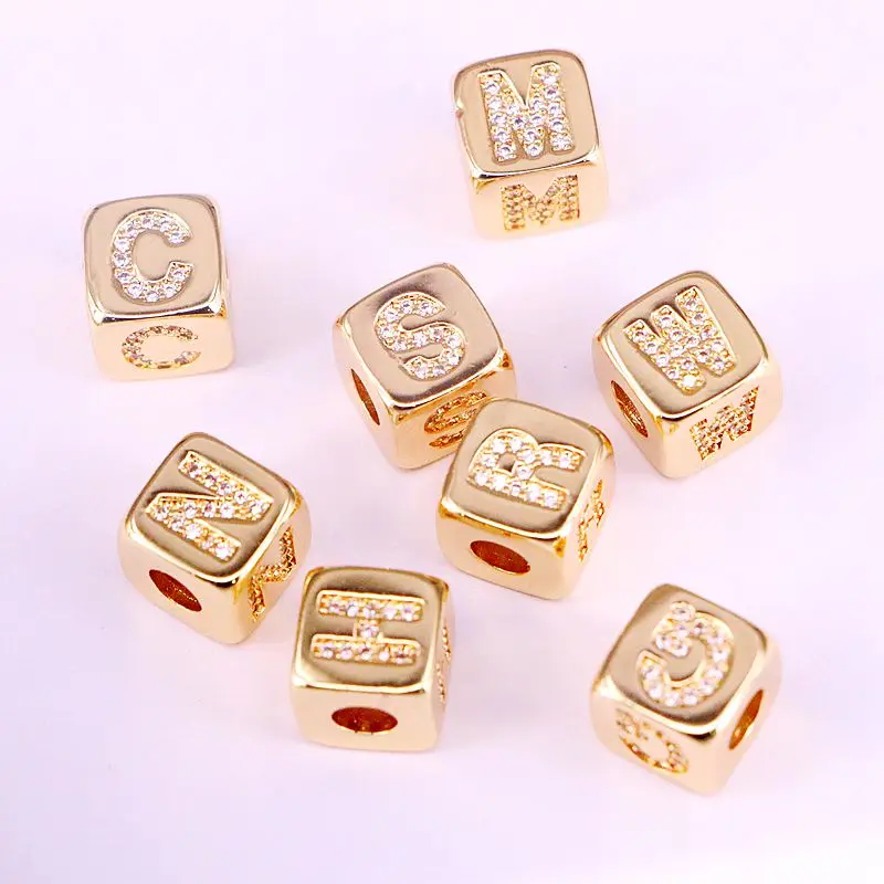 12 шт. Micro Pave Clear CZ письмо разделитель соединителей делая браслеты ювелирные