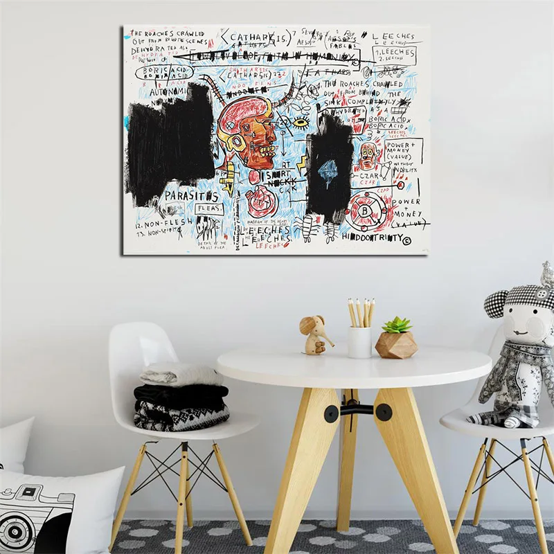 

Leeches By Jean Michel Canvas Painting Print Living Room Home Decor Modern Wall Art Oil Painting Poster Salon Pictures Framework