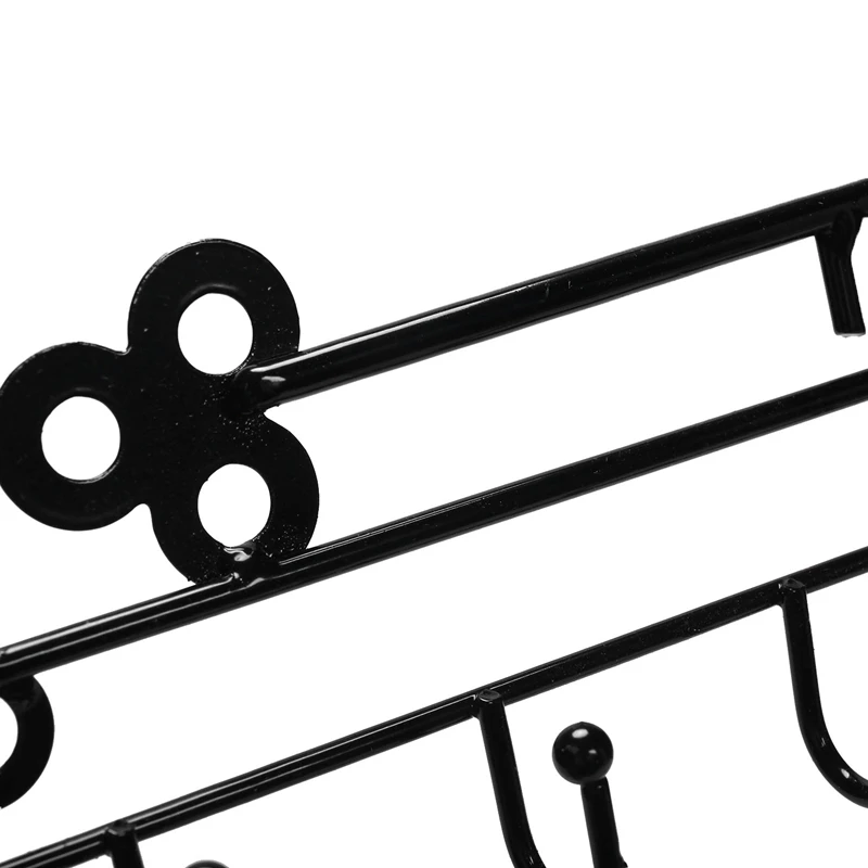 

Iron Wall Mounted Hooks 11 Hangers Decorative Key Holder Coat Hat Rack Home Decor Storage Organizer Key Holder Wall