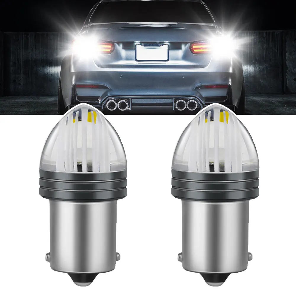 2PCS 1156 P21W LED Bulbs BA15S LED Car Brake Light Turn Signal Bulbs Auto Universal Backup Reverse Lamp 12V White Car Lamp