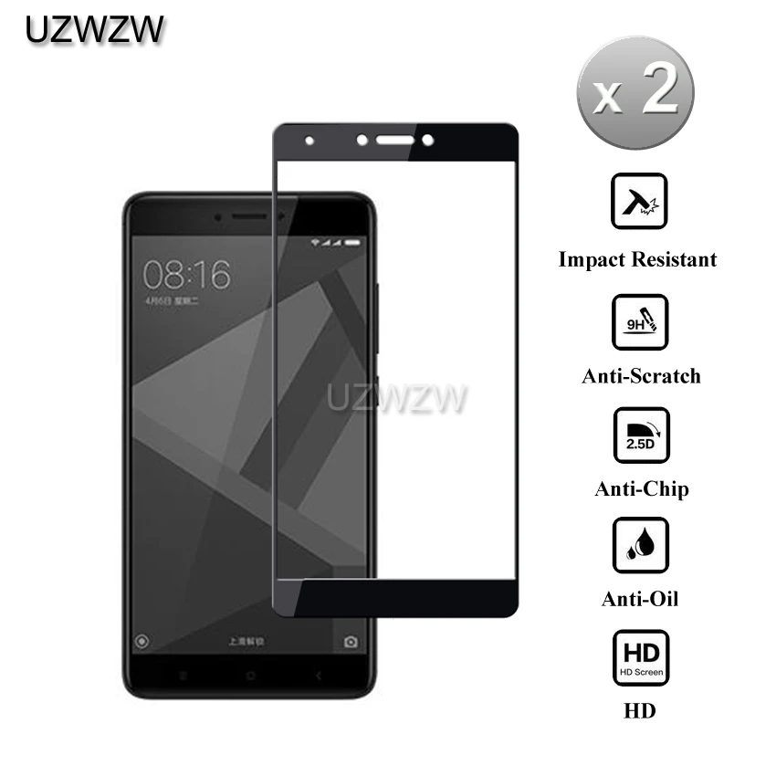 2 шт полное покрытие из закаленного стекла для Xiaomi Redmi Note 4 X/Note 4 Защитное стекло для экрана для Xiaomi Redmi Note 4 4X