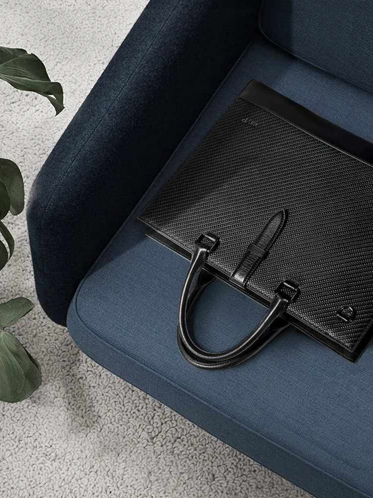 BVP Brand Genuine Leather Men Briefcase High Quality Man 14 inch Laptop Bag Male Document Case woven Shoulder J45 | Багаж и сумки